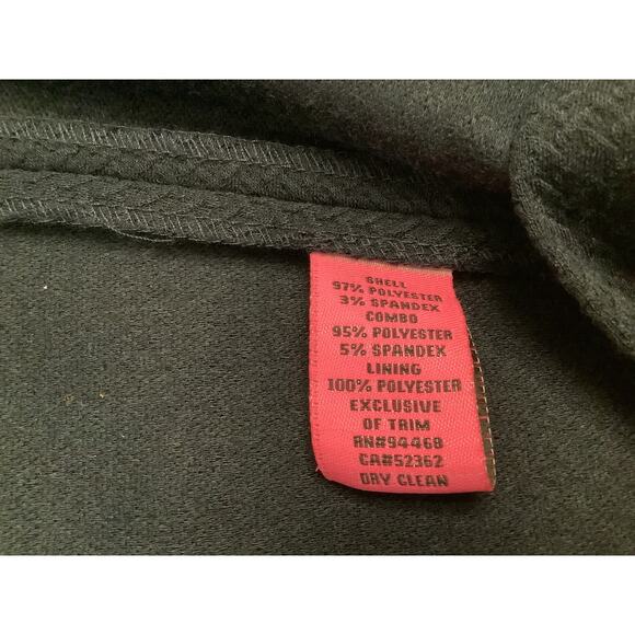 BETSEY JOHNSON BLACK FIT AND FLAIR PEARL COLLAR STRETCH BOUCLE DRESS 6 - Picture 8 of 9